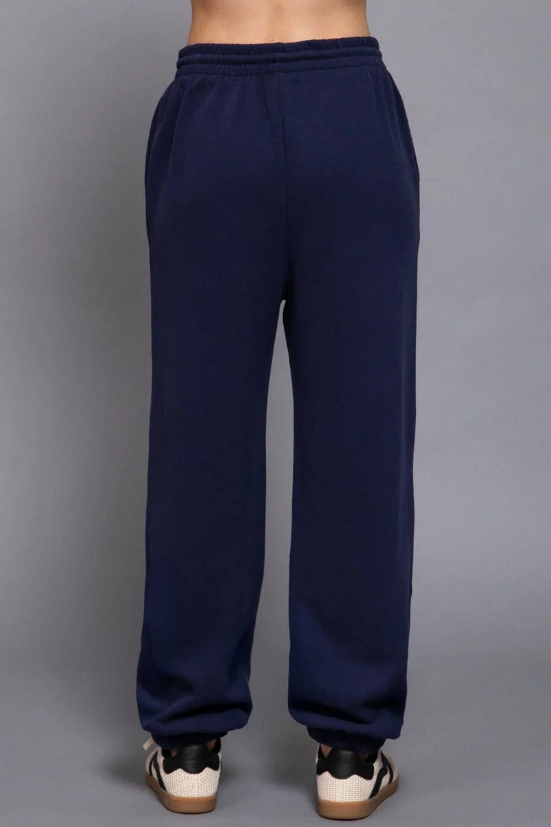 Elastic Waist Soft Jogger Pants:BEIGE