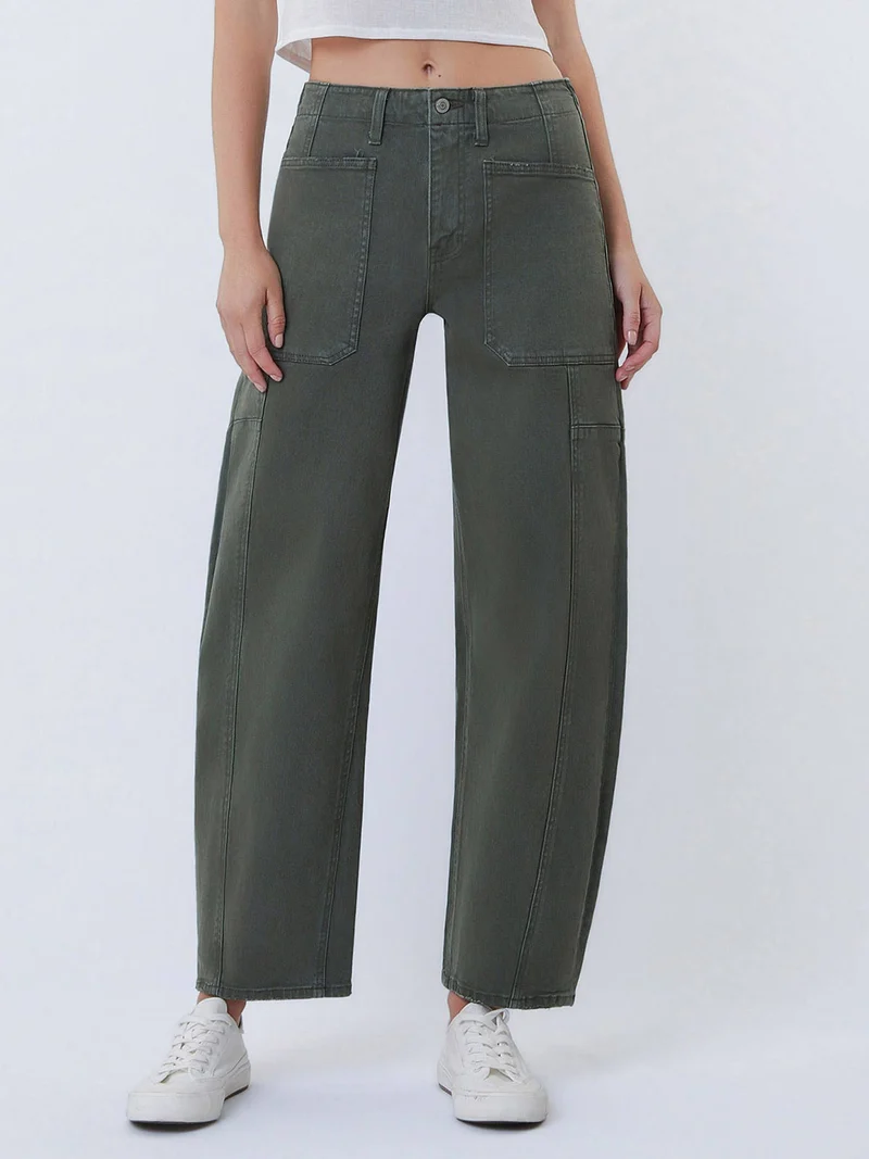 Green barrel Pant