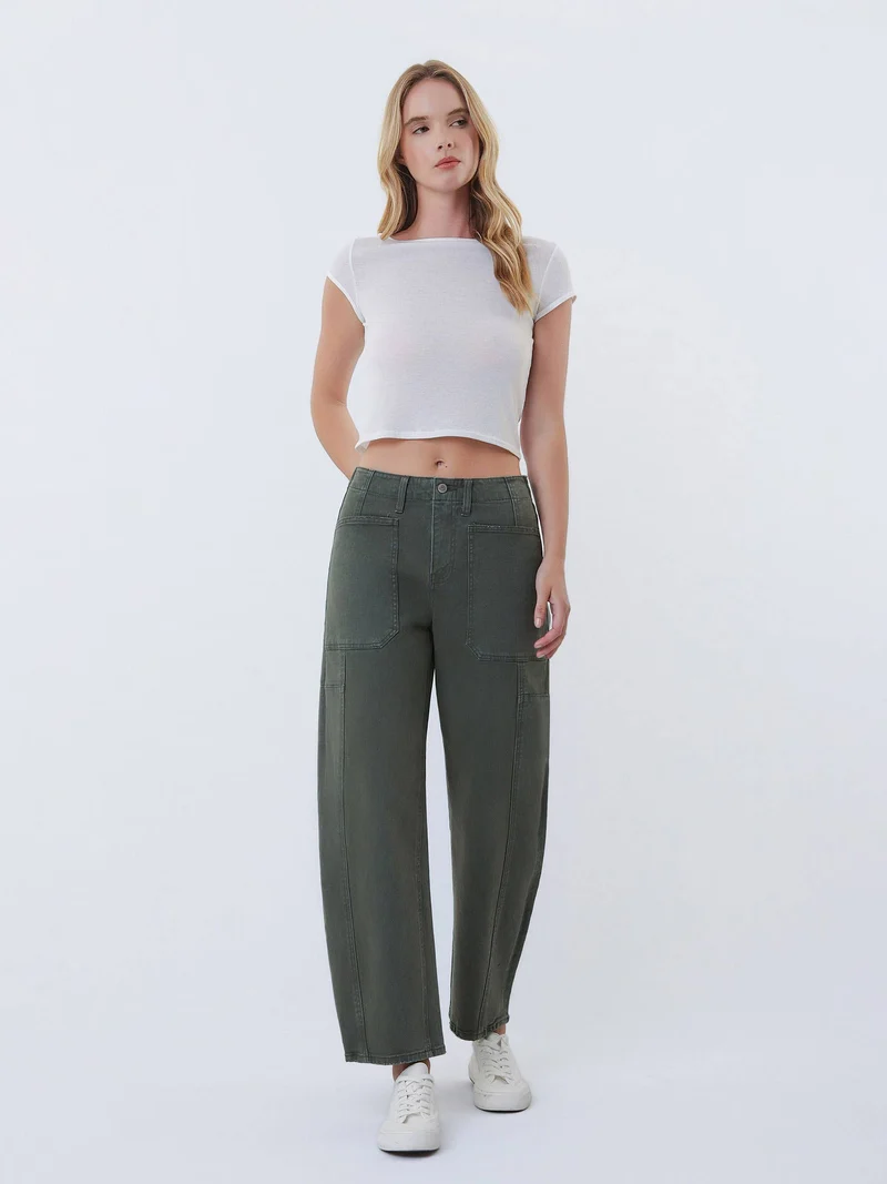 Green barrel Pant