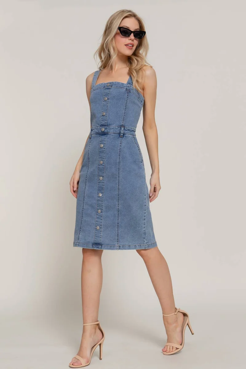 Stretch Denim Dress