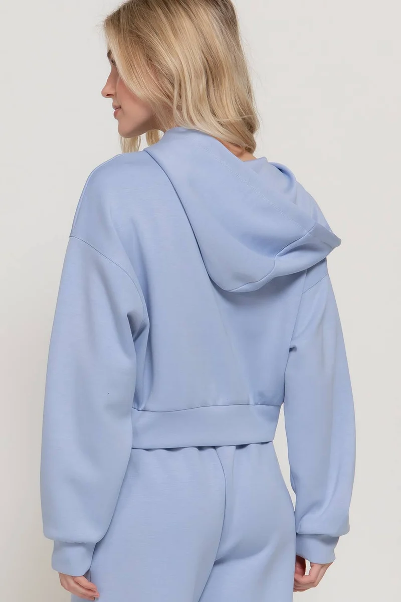 Long Sleeve Soft Modal Scuba Hoodie Jacket