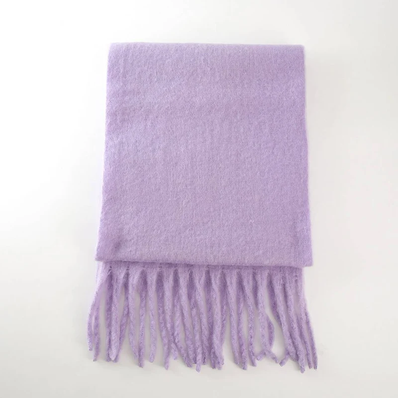 Soft Mohair Feel Scarf - Cozy Winter Wrap_CWASC0323: LIGHTPURPLE / (OS) 1