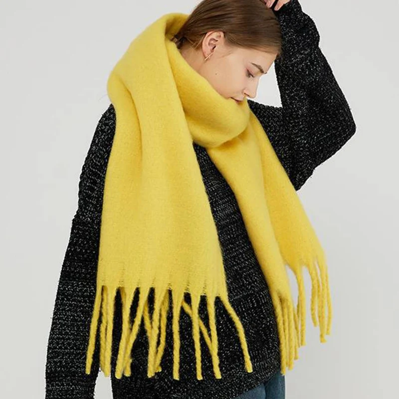 Soft Mohair Feel Scarf - Cozy Winter Wrap_CWASC0323: LIGHTPURPLE / (OS) 1