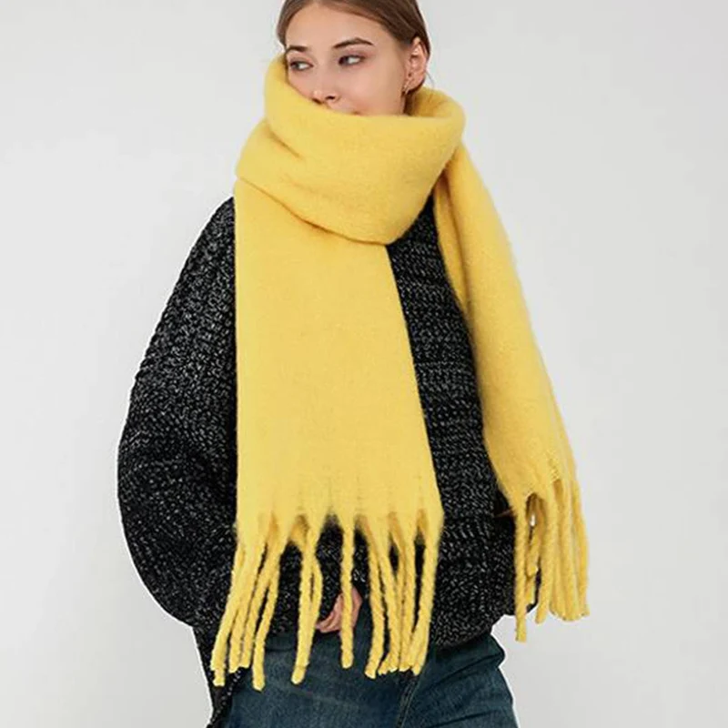 Soft Mohair Feel Scarf - Cozy Winter Wrap_CWASC0323: ROYALBLUE / (OS) 1
