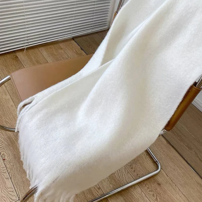 Soft Mohair Feel Scarf - Cozy Winter Wrap_CWASC0323: ROYALBLUE / (OS) 1