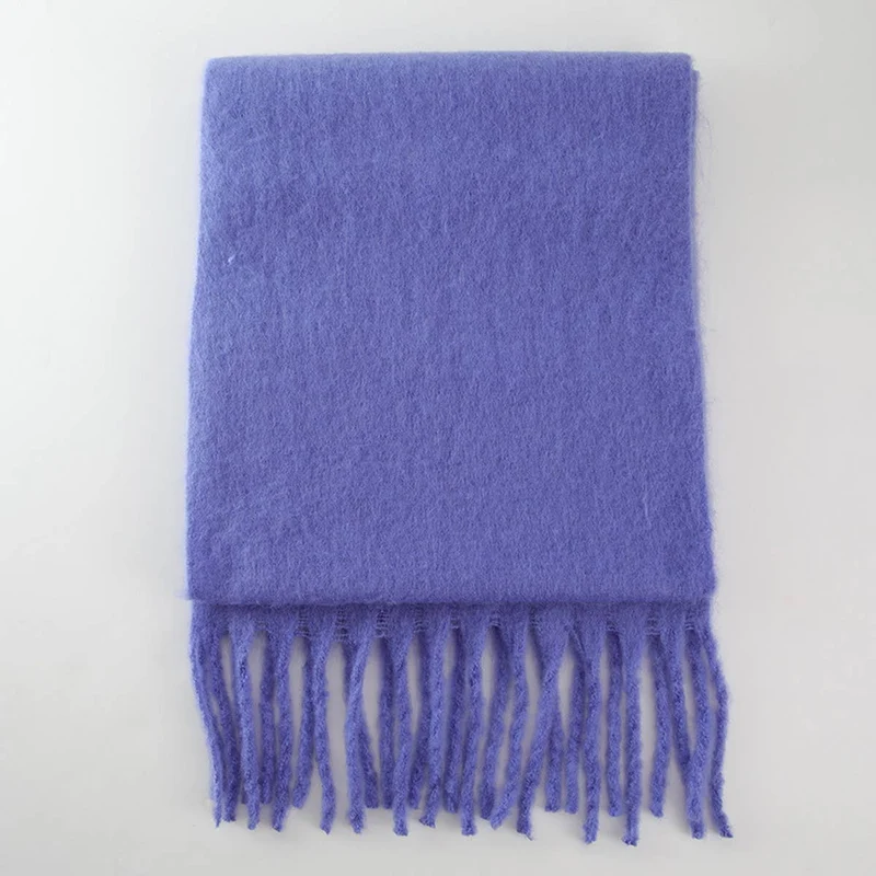 Soft Mohair Feel Scarf - Cozy Winter Wrap_CWASC0323: Yellow / (OS) 1