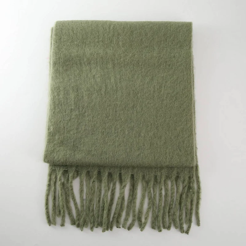 Soft Mohair Feel Scarf - Cozy Winter Wrap_CWASC0323: Yellow / (OS) 1