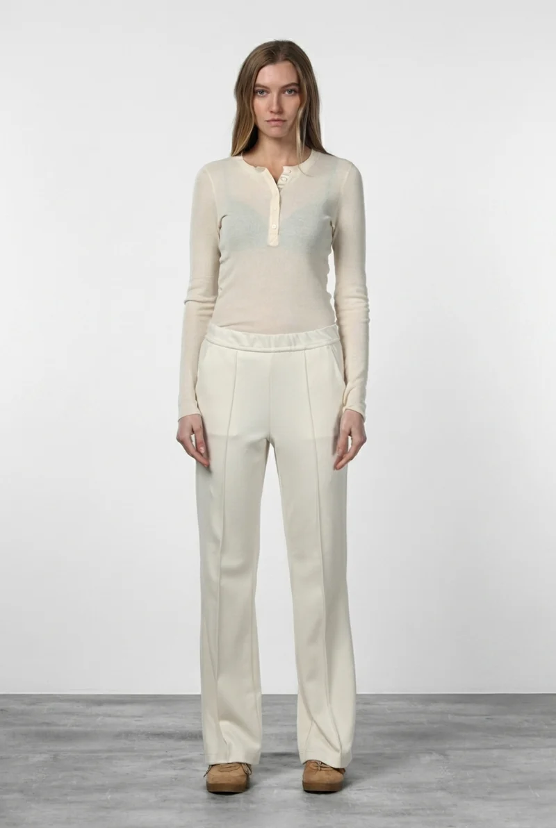 Easy Straight pantalon chino femme en jersey straight fit