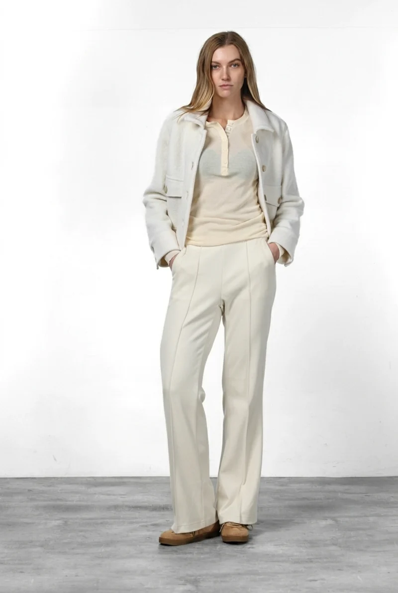 Easy Straight pantalon chino femme en jersey straight fit