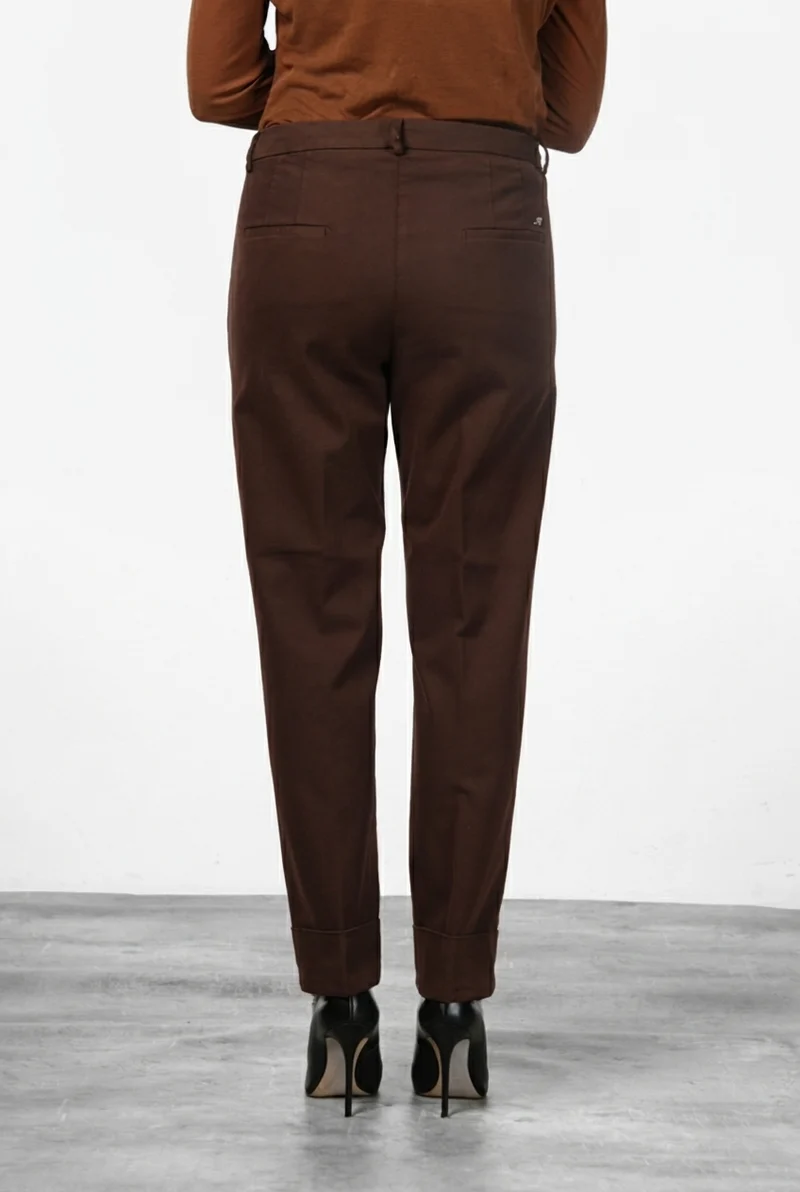 New York Carrot pantalon chino femme en gabardine de coton et laine carrot fit ①