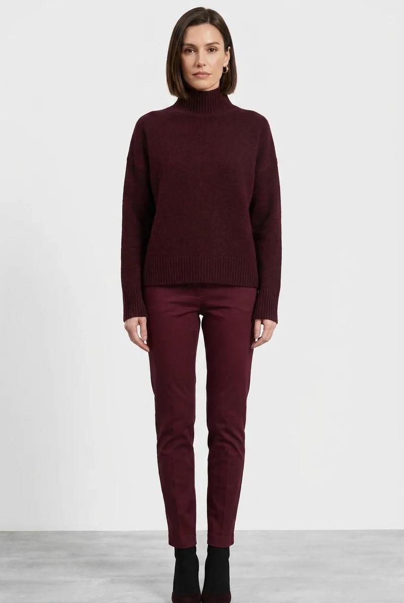 New York Slim pantalon chino femme en satin slim fit ①