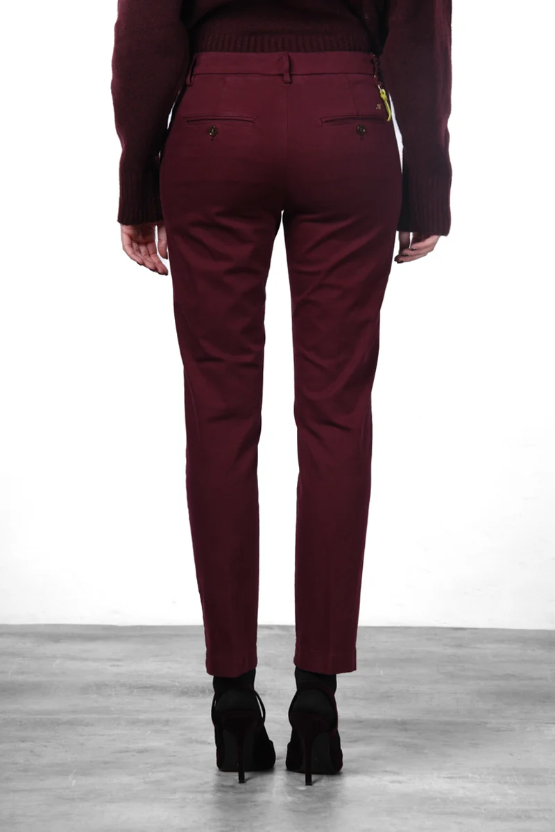 New York Slim pantalon chino femme en satin slim fit ①