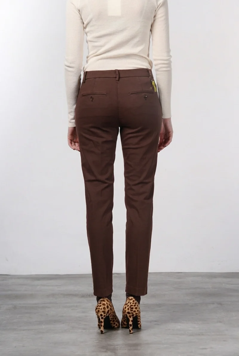 New York Slim pantalon chino femme en satin slim fit ①