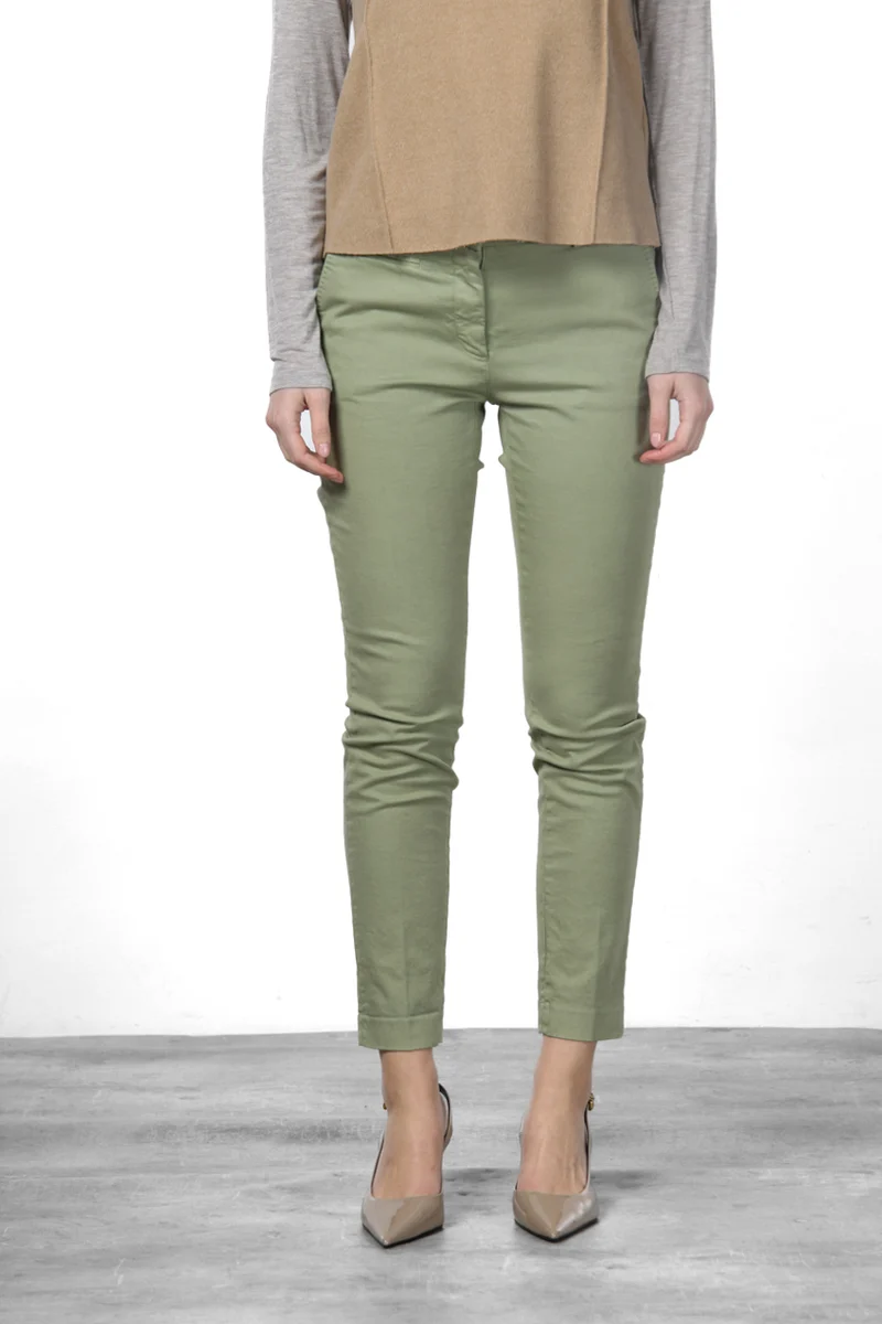 New York Slim pantalon chino femme en satin slim fit ①