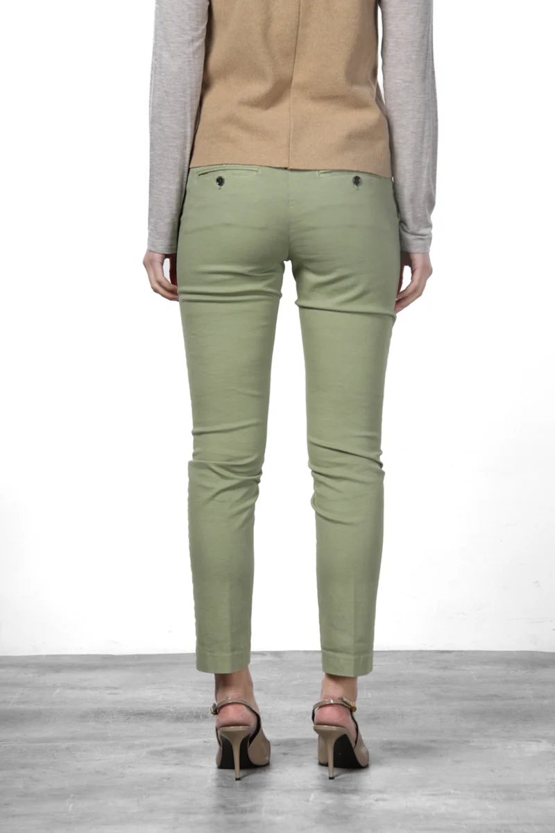 New York Slim pantalon chino femme en satin slim fit ①