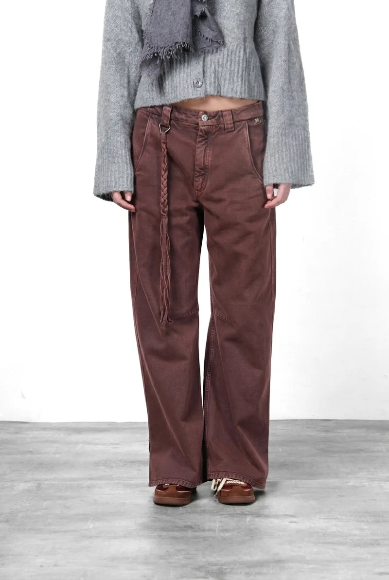 Violette pantalon chino femme en twill balloon fit ①