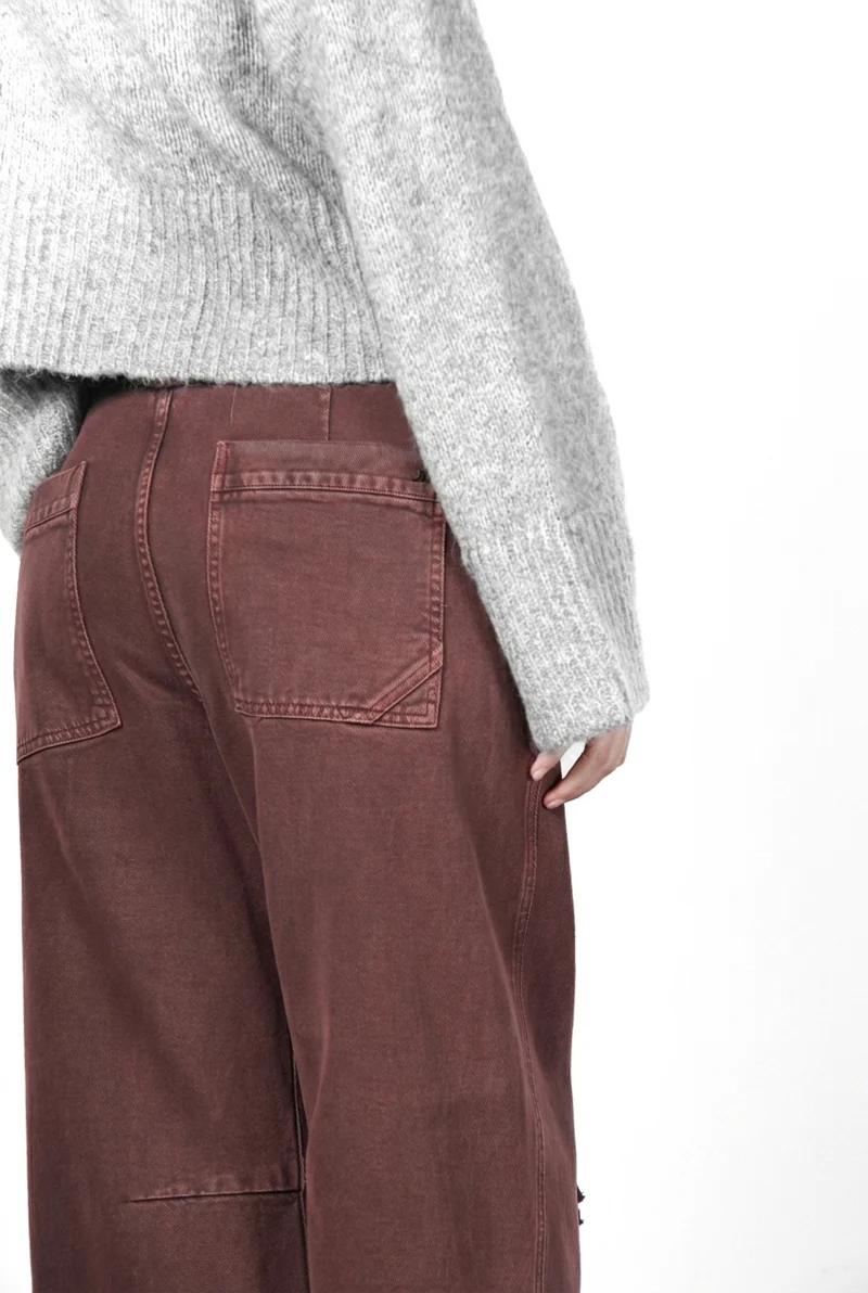 Violette pantalon chino femme en twill balloon fit ①