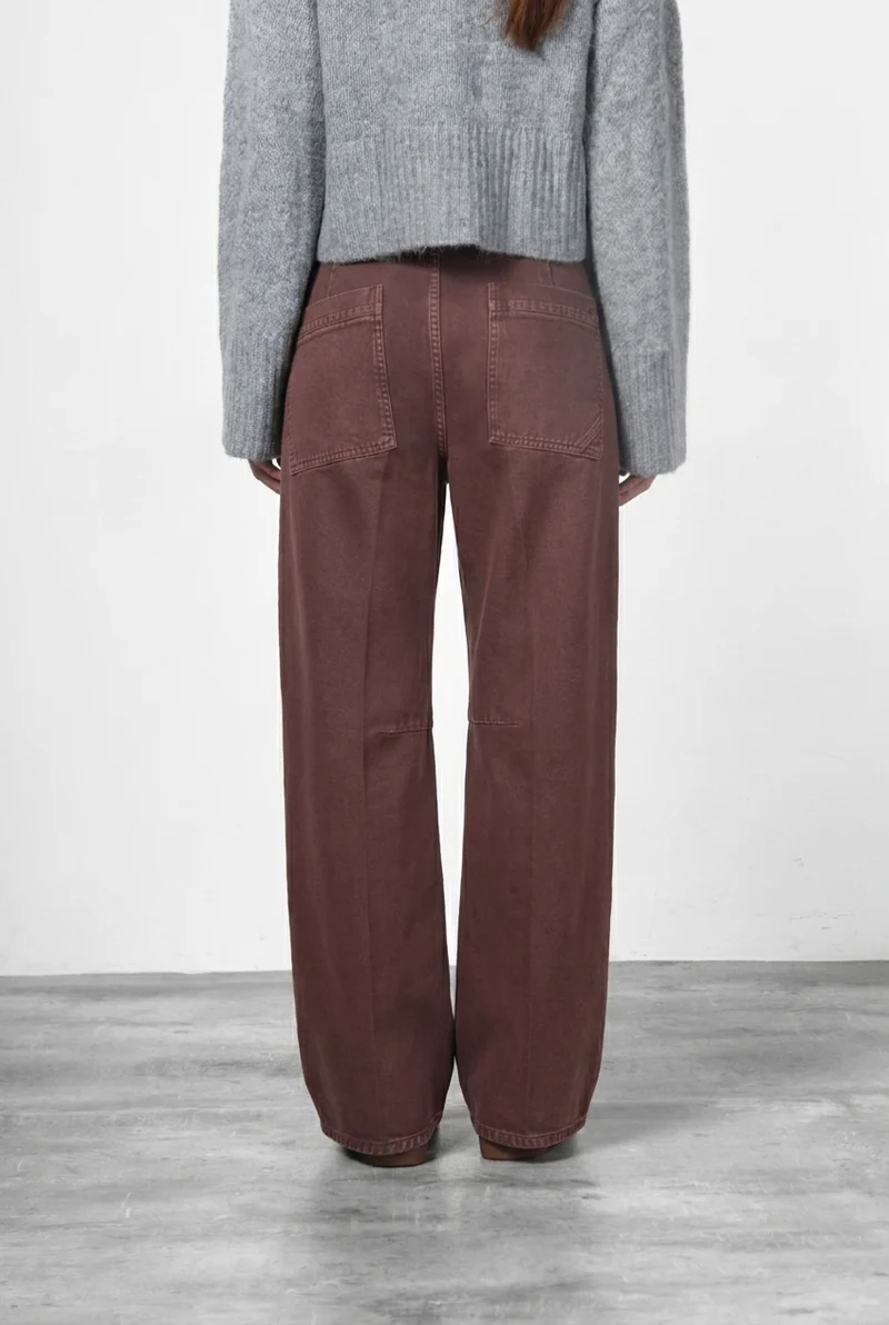 Violette pantalon chino femme en twill balloon fit ①