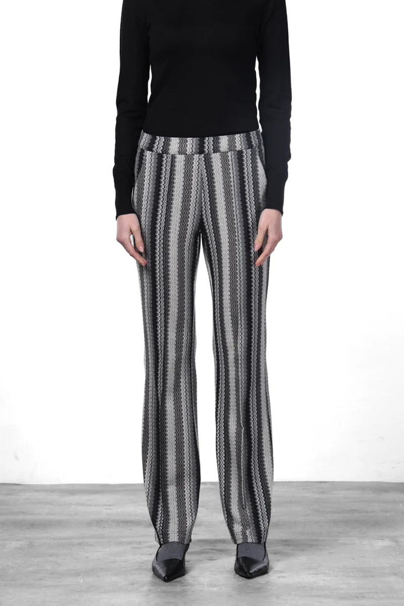 Easy Straight pantalon chino femme en jacquard straight fit