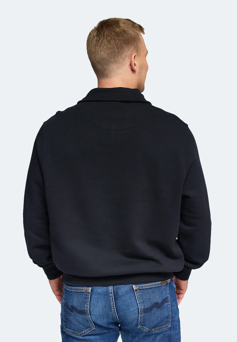 1002 Oxford – Half-Zip Sweatshirt mit Stehkragen