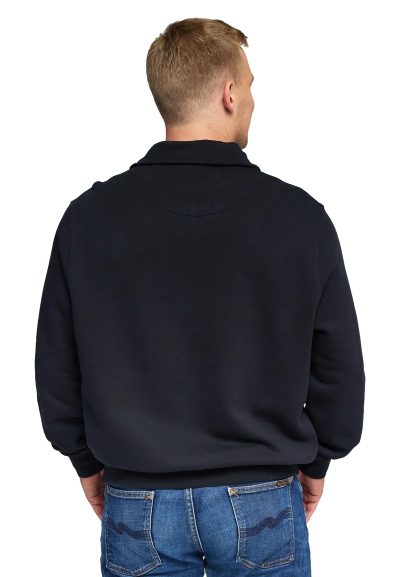 1002 Oxford – Half-Zip Sweatshirt mit Stehkragen