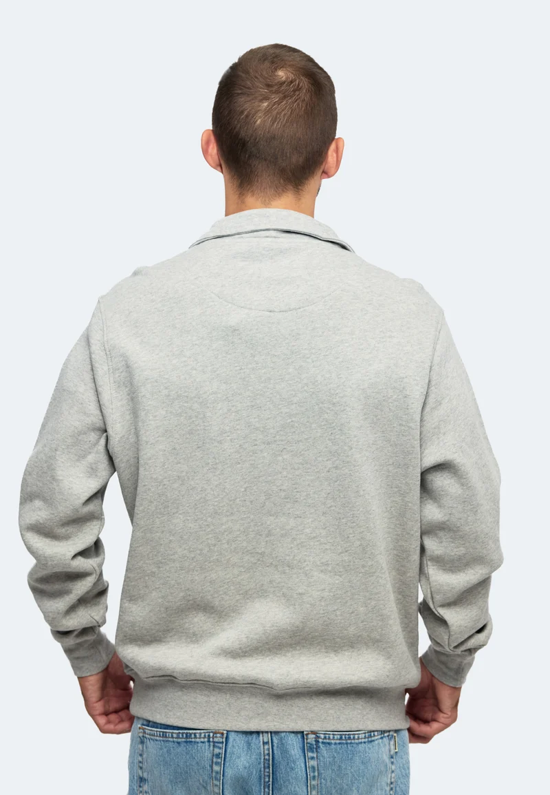 1002 Oxford – Half-Zip Sweatshirt mit Stehkragen