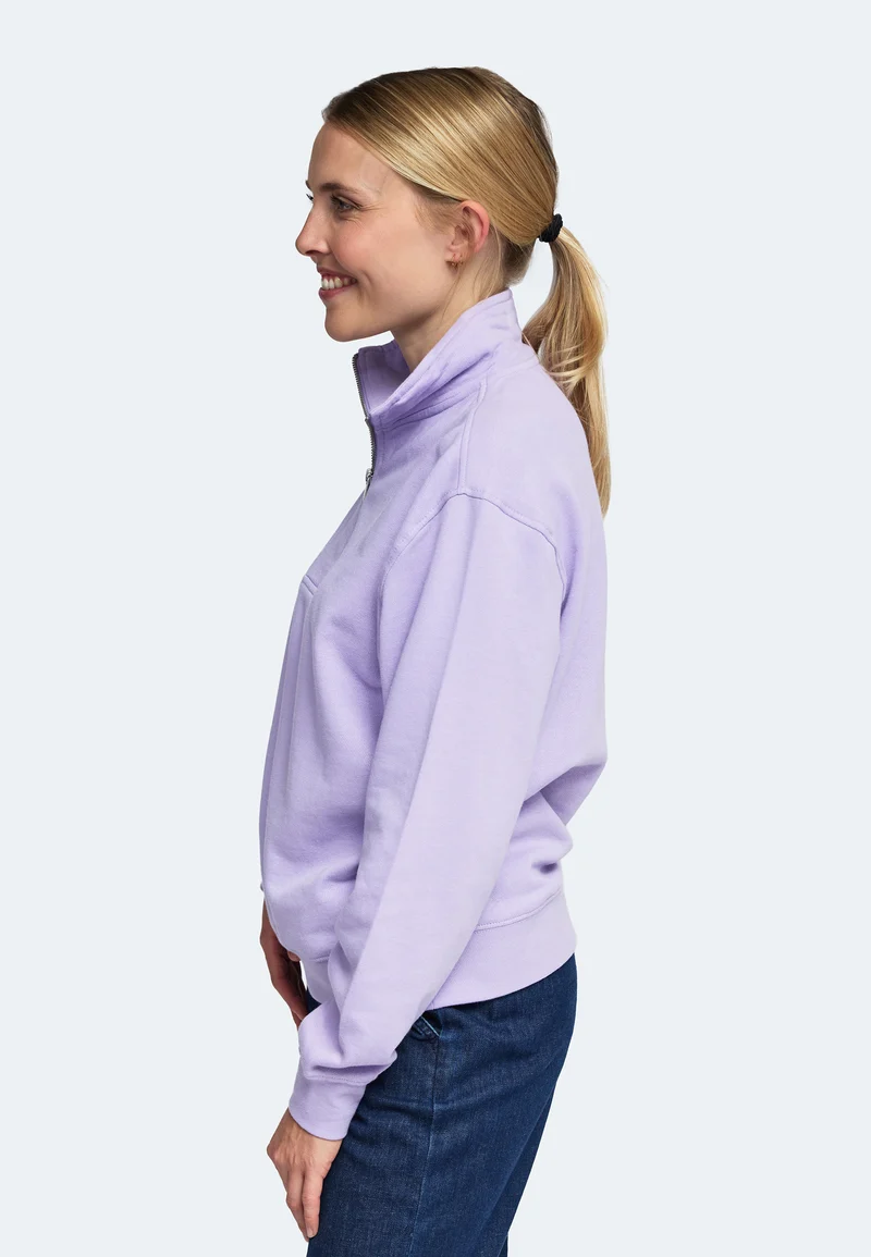 1001 Manchester – Half-Zip Sweatshirt Damen mit Stehkragen