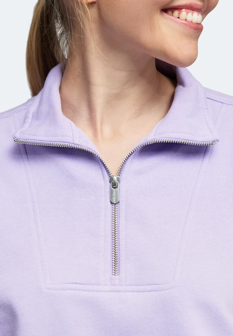 1001 Manchester – Half-Zip Sweatshirt Damen mit Stehkragen