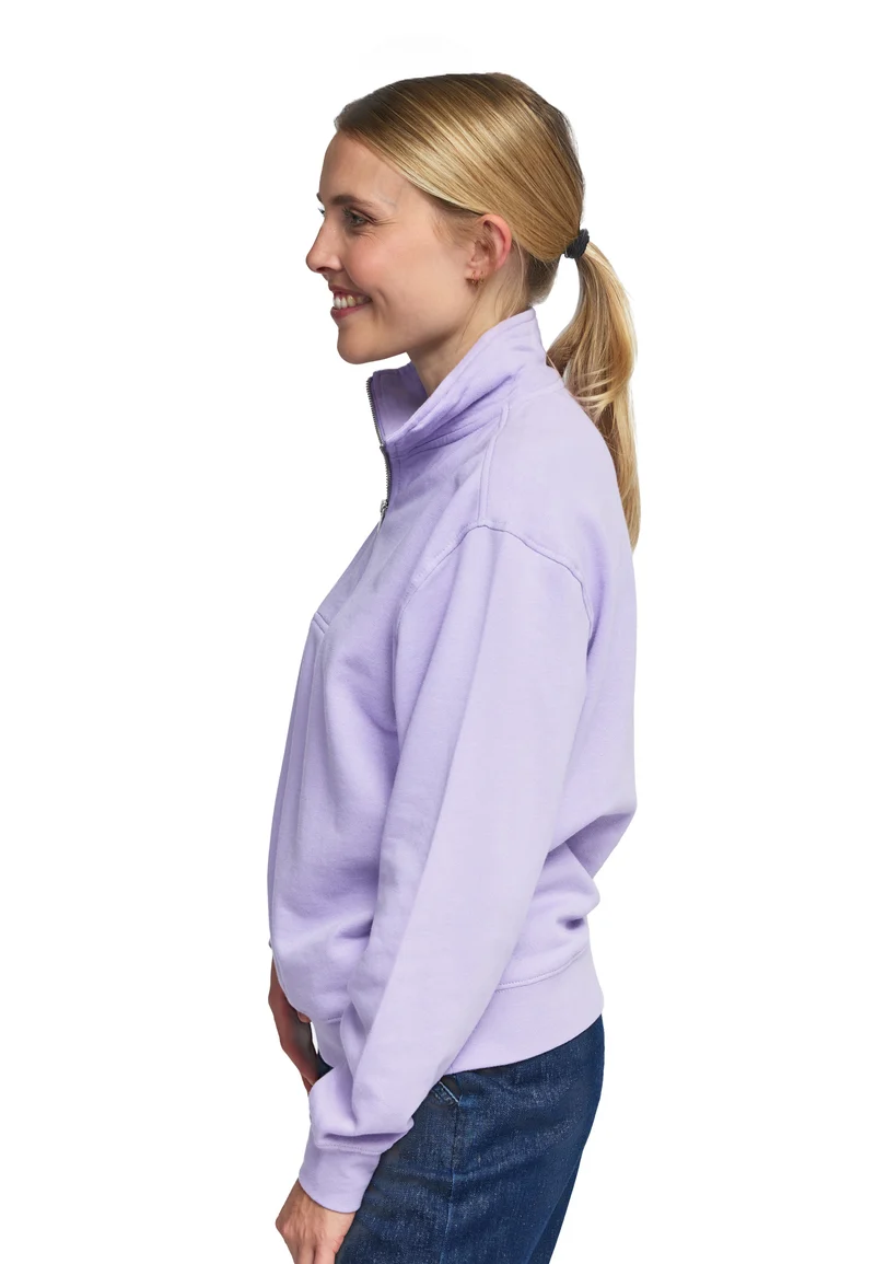 1001 Manchester – Half-Zip Sweatshirt Damen mit Stehkragen