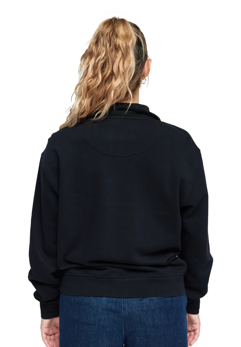 1001 Manchester – Half-Zip Sweatshirt Damen mit Stehkragen