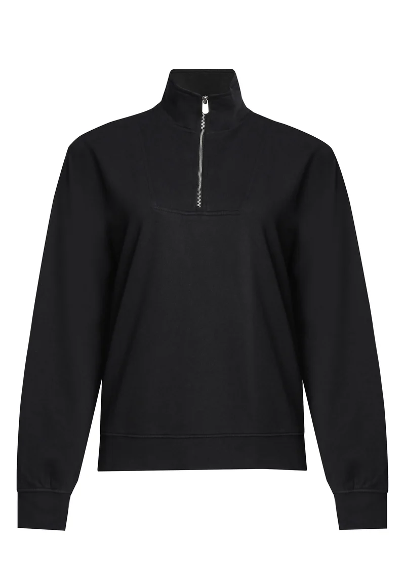 1001 Manchester – Half-Zip Sweatshirt Damen mit Stehkragen