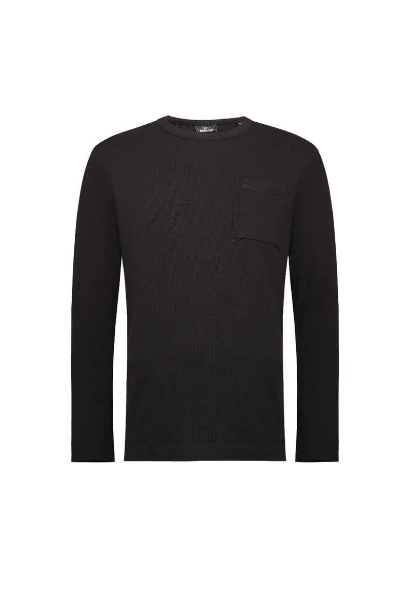 1026 Simon – Longsleeve Waffle Pocket Shirt Herren