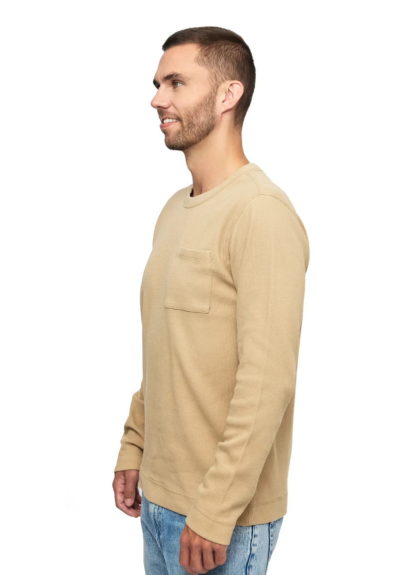 1026 Simon – Longsleeve Waffle Pocket Shirt Herren