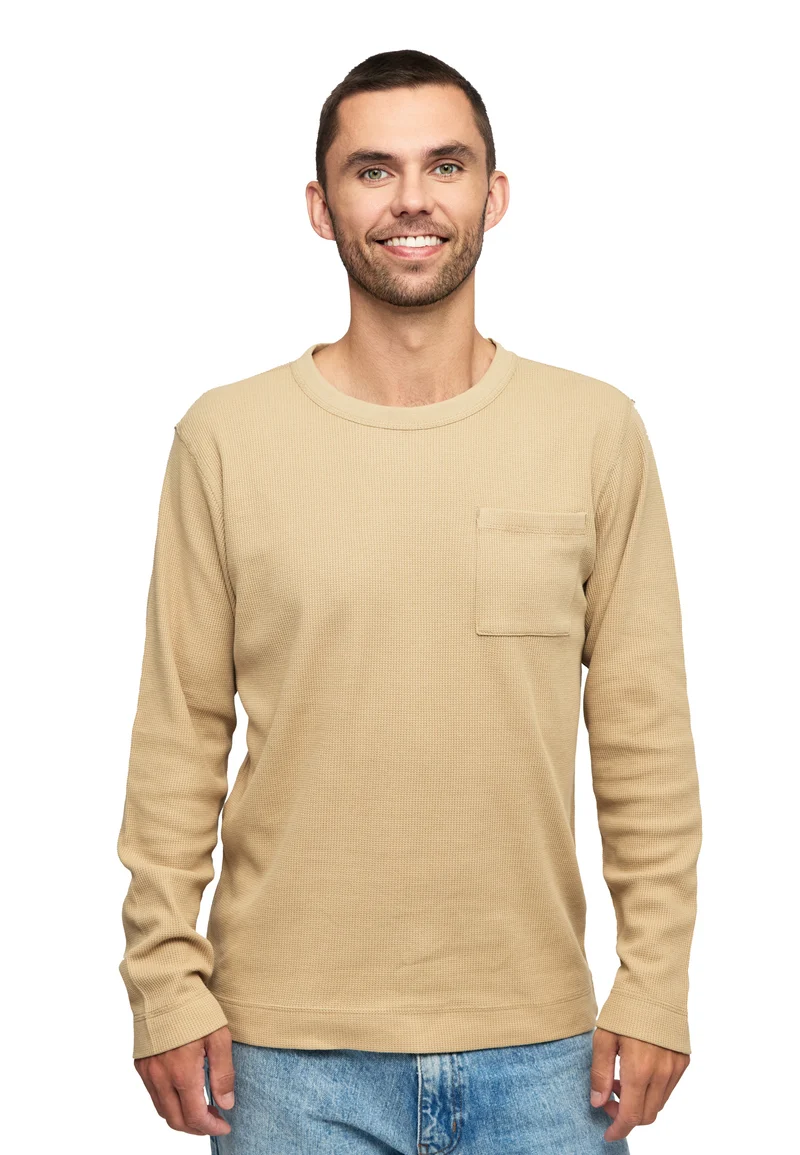 1026 Simon – Longsleeve Waffle Pocket Shirt Herren