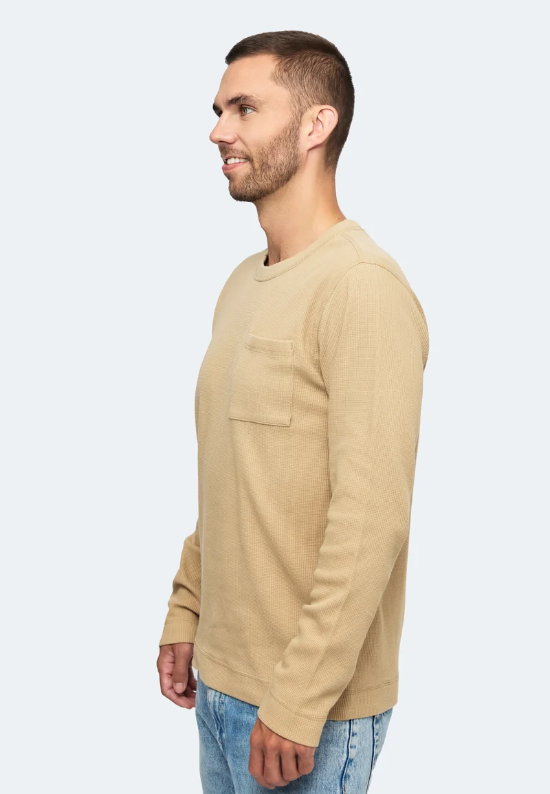 1026 Simon – Longsleeve Waffle Pocket Shirt Herren