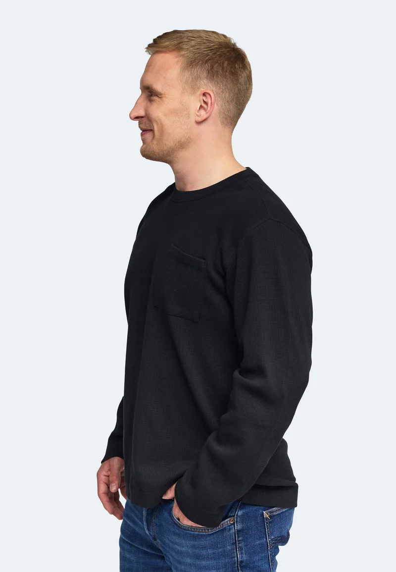 1026 Simon – Longsleeve Waffle Pocket Shirt Herren