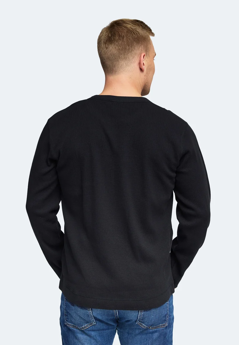 1026 Simon – Longsleeve Waffle Pocket Shirt Herren