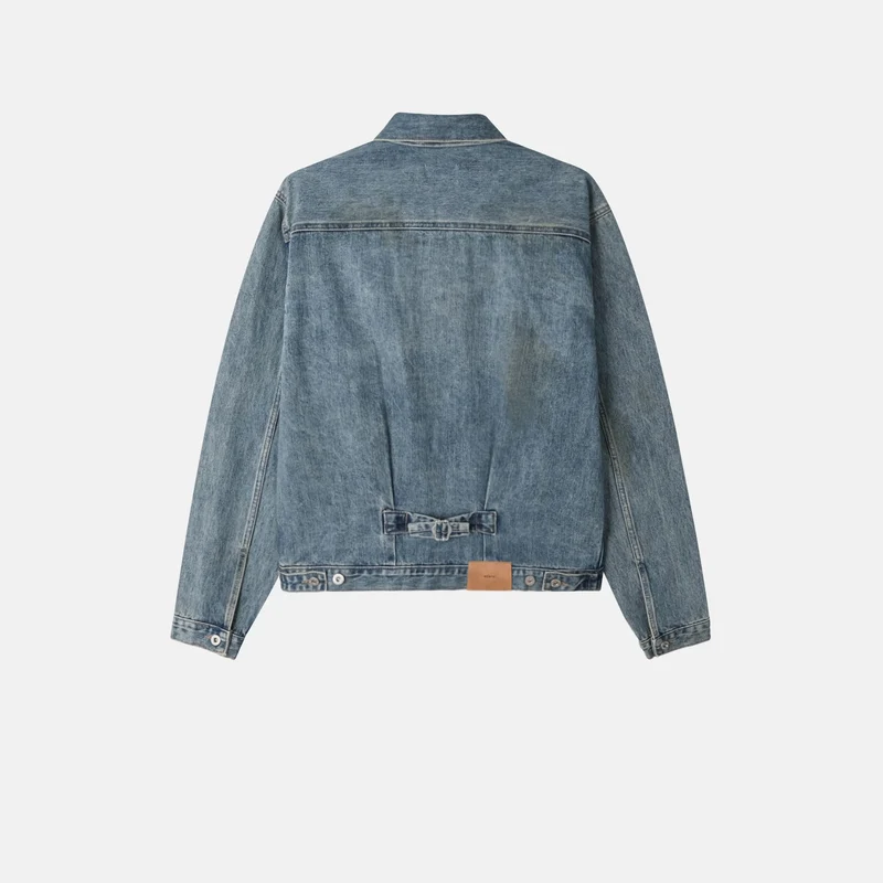 Mento Mid-Wash Cotton Trucker Denim Jacket