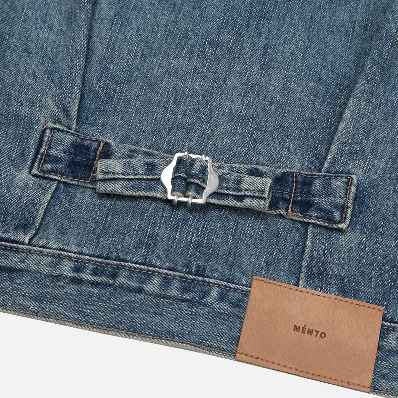 Mento Mid-Wash Cotton Trucker Denim Jacket