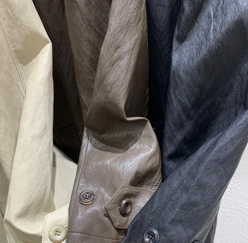 Lucysalon Ted Leather Shirt Jacket
