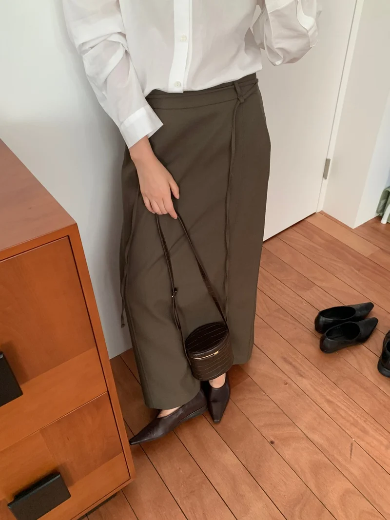 Lucysalon Roa Tie-Waist Long Skirt