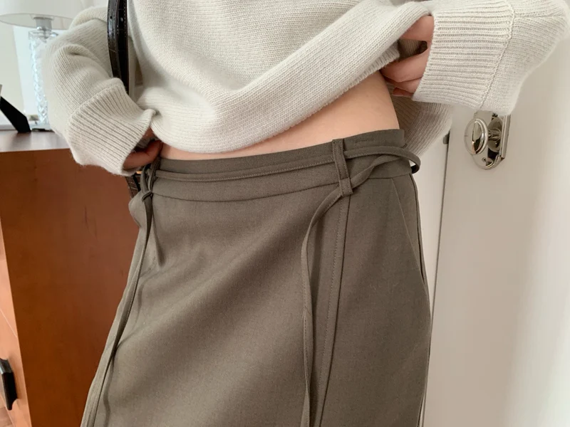 Lucysalon Roa Tie-Waist Long Skirt