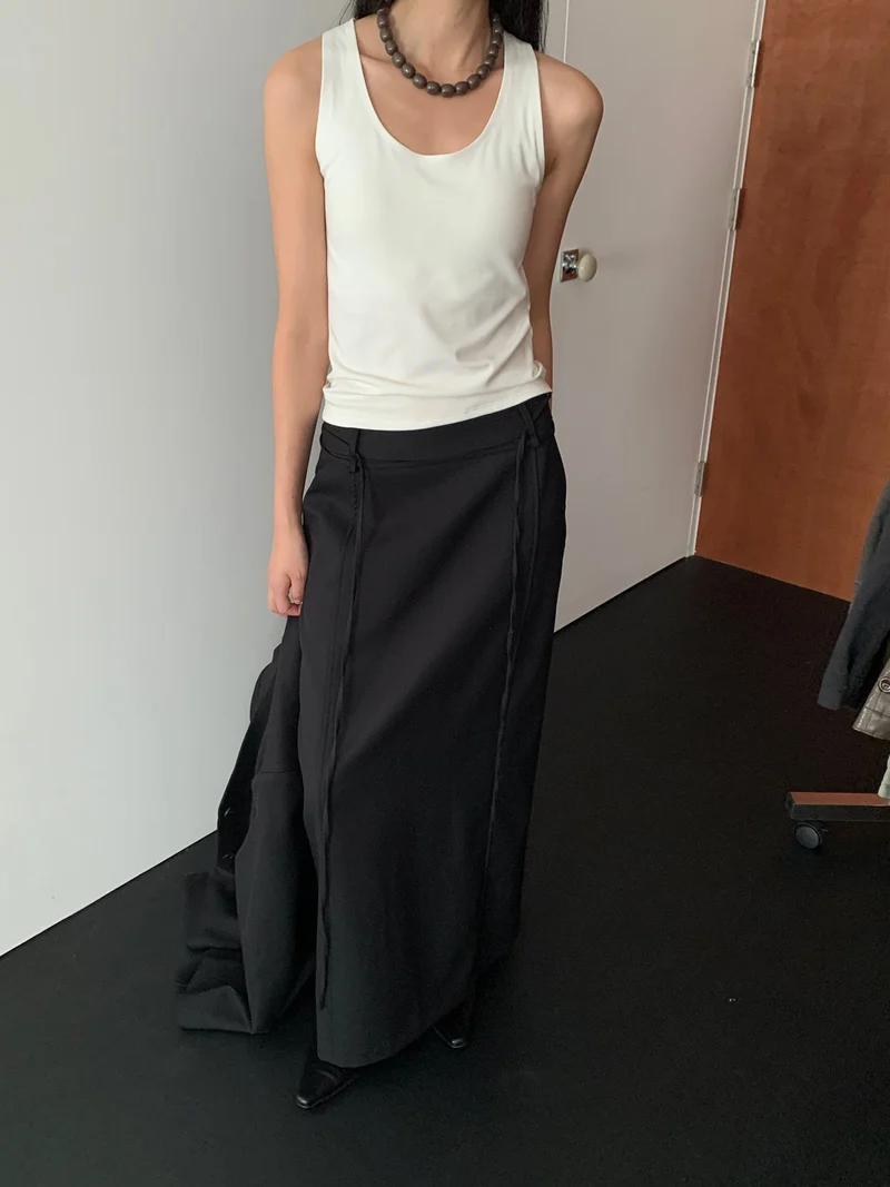 Lucysalon Roa Tie-Waist Long Skirt