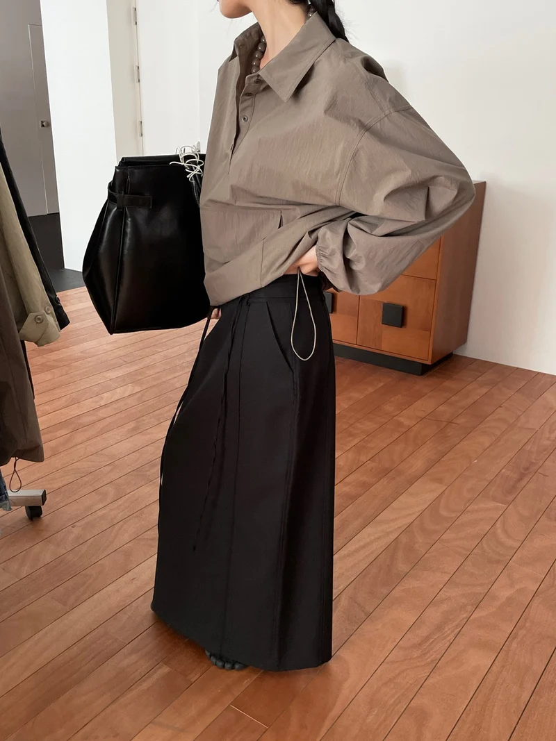 Lucysalon Roa Tie-Waist Long Skirt