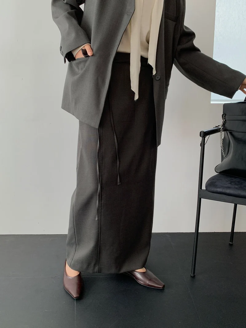 Lucysalon Roa Tie-Waist Long Skirt
