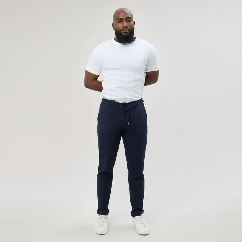 Pantalon à lacet Amovible "Pampelonne" Bleu Marine