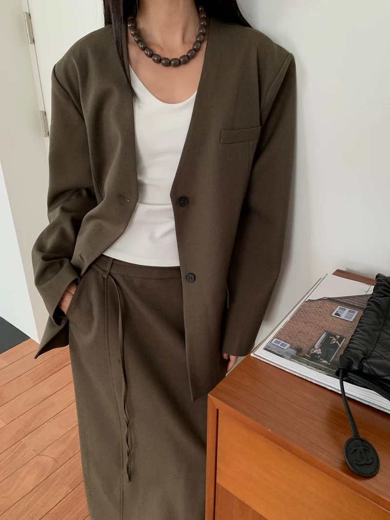 Lucysalon Roa Collarless Jacket