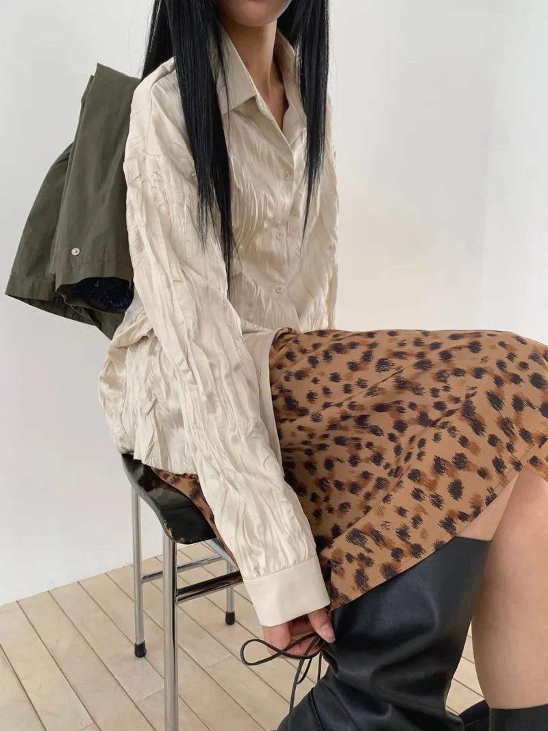 Grow Leopard Print Midi Skirt