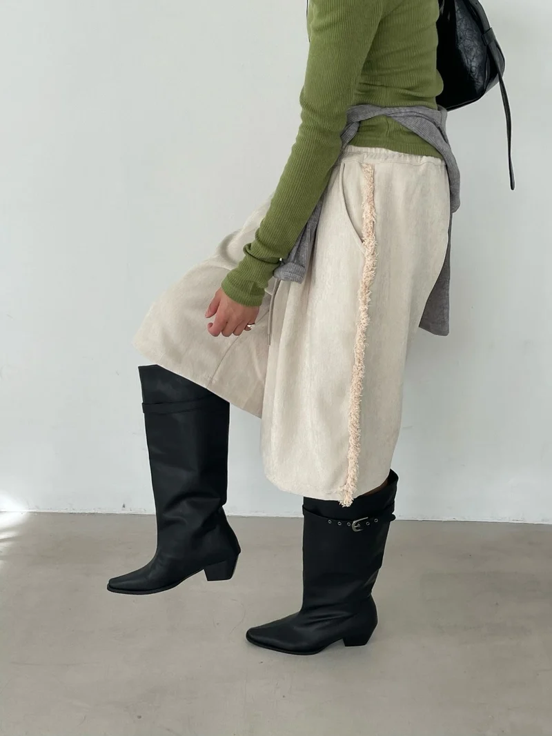 Wade Tassel Trim Bermuda Pants