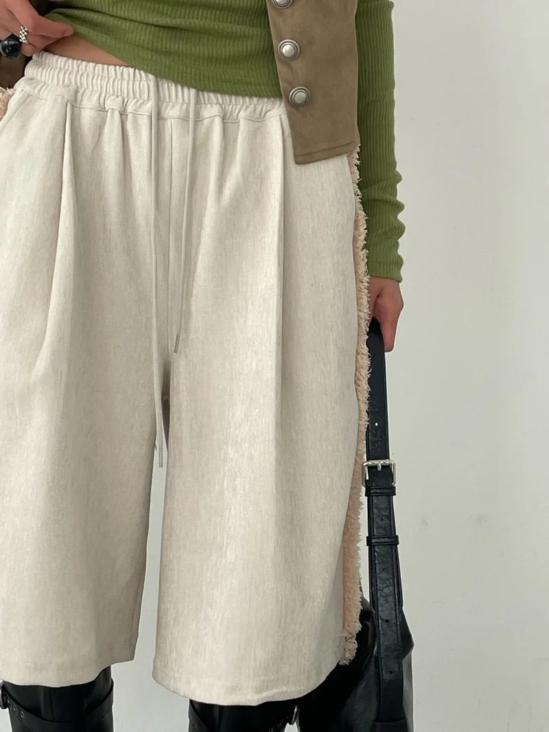 Wade Tassel Trim Bermuda Pants